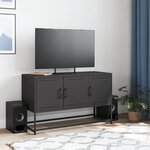vidaXL Meuble TV noir 100 5x39x60 5 cm acier