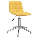 vidaXL Chaise pivotante de salle à manger Jaune Tissu