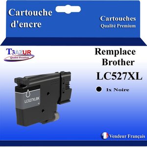 T3AZUR - Toner compatible avec Brother MFC-J6960DW MFC-J6975DW MFC-J6977DW remplace Brother LC527 XL Noir