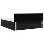VidaXL Cadre de lit ottoman avec matelas noir 200x200cm velours