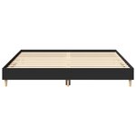 vidaXL Cadre de lit sans matelas noir 160x200 cm bois d'ingénierie