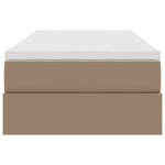 vidaXL Lit avec rangement et matelas Cappuccino 90 x 190 cm