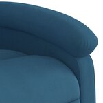 vidaXL Fauteuil de massage inclinable Bleu Velours