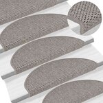 vidaXL Tapis d'escalier autocollants 30 Pièces 65x21x4 cm argenté