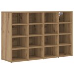 vidaXL Cabinet à chaussures avec étagère avec stockage chêne artisanal 103x30x51 cm