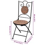 vidaXL Chaises pliables de bistro 2 Pièces Céramique Terre cuite