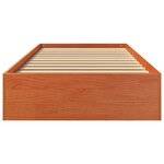 vidaXL Cadre de lit sans matelas cire marron 100x200cm bois pin massif