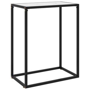 vidaXL Table console Blanc 60x35x75 cm Verre trempé