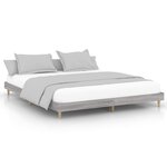 vidaXL Cadre de lit sans matelas sonoma gris 200x200 cm