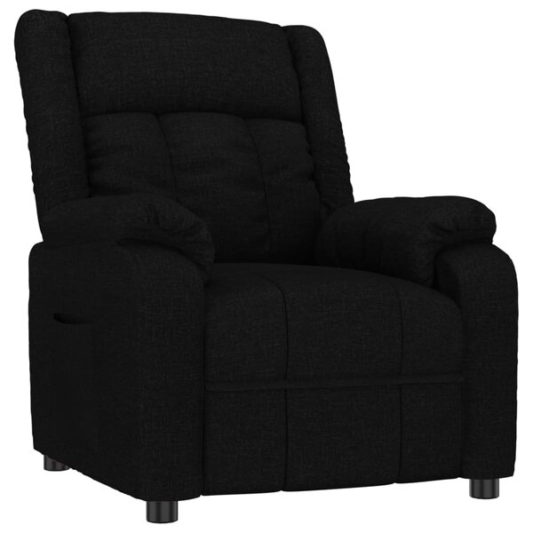 vidaXL Fauteuil inclinable Noir Tissu