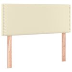 vidaXL Tête de lit Crème 100x5x78/88 cm Similicuir