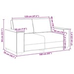 Canapé Loveseat vidaXL Blanc 120 cm en simili cuir