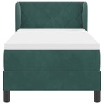 vidaXL Lit à ressorts avec matelas gris foncé 80x200 cm en velours