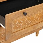 vidaXL Buffet 2 Pièces Marron 60 x 33 x 75 cm bois de manguier massif