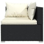 Salon de jardin meuble d'extérieur ensemble de mobilier 6 pièces avec coussins résine tressée noir 02_0016933