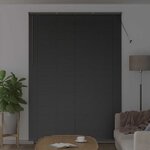 vidaXL Store de Fenêtre avec des rideaux Noir Aluminium