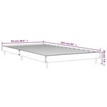 vidaXL Cadre de lit chêne marron 90x200 cm bois d'ingénierie