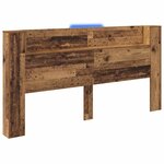 vidaXL Tête de lit Bois Ancien 200 x 15 x 103 5 cm Bois d'ingénierie