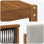 vidaXL Ensemble de canapés d'extérieur 9 pc Naturel et gris clair