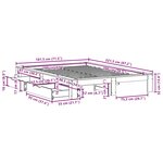 vidaXL Cadre de lit sans matelas cire marron 160x200cm bois pin massif