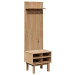 vidaXL Meuble d'entrée OTTA 50x40x160 cm bois massif de pin
