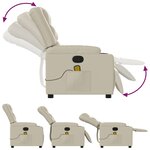 vidaXL Fauteuil de massage inclinable crème similicuir