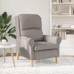 vidaXL fauteuil Taupe 76 x 94 x 102 cm Tissu Sharpa