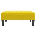 vidaXL Canapé-lit à 2 places avec repose-pied jaune velours