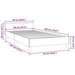 vidaXL Cadre de lit sans matelas bleu foncé 90x190 cm velours