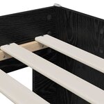 vidaXL Cadre de lit pour enfants avec rangement Chêne noir 80 x 160 cm