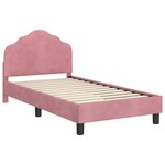 vidaXL Cadre de lit pour enfants avec tête de lit Rose 80 x 160 cm