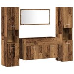 vidaXL Ensemble de meubles salle de bain 4 Pièces bois d'ingénierie