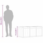 vidaXL Boîte de rangement de jardin 270 L Gris PP aspect bois