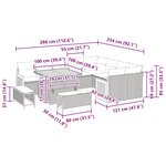 vidaXL Ensemble de canapé de jardin avec coussin 12 Pièces beige et crème
