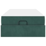 vidaXL Cadre de lit avec matelas Vert foncé 100 x 200 cm Velours