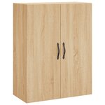 vidaXL Buffet haut Chêne sonoma 69 5x34x180 cm Bois d'ingénierie