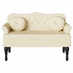 vidaXL Banc Chesterfield Crème 120 5 x 65 x 75 cm Cuir synthétique