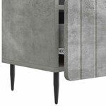 vidaXL Meuble TV Gris béton 102 x 34 5 x 50 cm Bois d'ingénierie