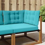 vidaXL Coussin de canapé d'extérieur Polyester Turquoise