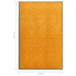 vidaXL Paillasson lavable Orange 120x180 cm