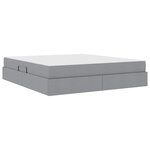 vidaXL Lit avec rangement et matelas Gris clair 160 x 200 cm Polyester
