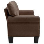 vidaXL Canapé à 3 places Marron Tissu