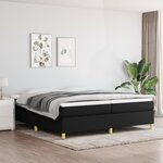 vidaXL Cadre de lit sans matelas noir 200x200 cm tissu