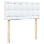 VidaXL Lit ottoman avec matelas blanc 90x190 cm similicuir