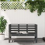 vidaXL Banc de jardin gris 111 5x53x71 cm bois massif de pin