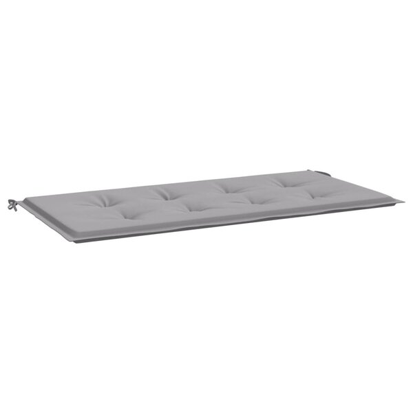 vidaXL Coussin de banc de jardin gris 120x50x4 cm tissu oxford