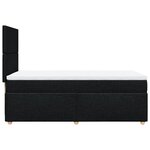 vidaXL Sommier à lattes de lit et matelas Noir 80x200 cm Tissu