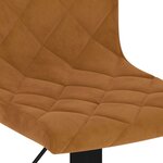vidaXL Tabourets de bar lot de 2 marron velours