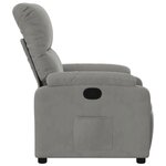 vidaXL Fauteuil inclinable gris clair tissu microfibre