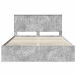 vidaXL Cadre de lit Gris béton 150 x 200 cm Bois Ingénierie